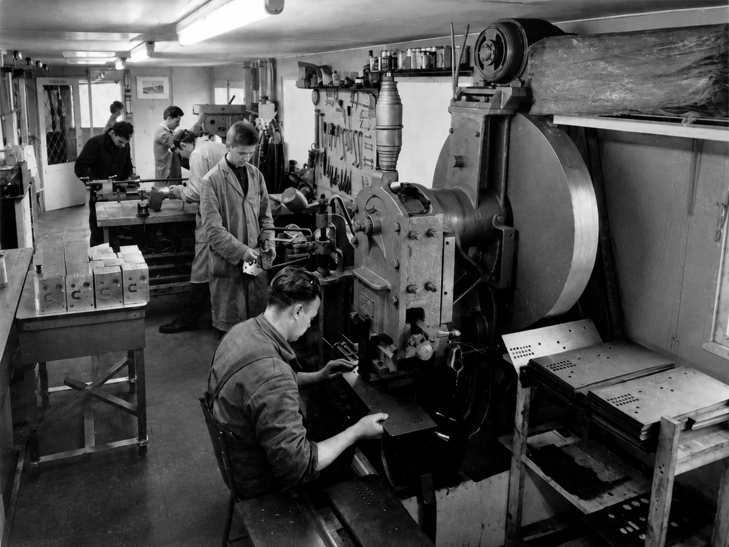 Mechanische werkplaats in 1965